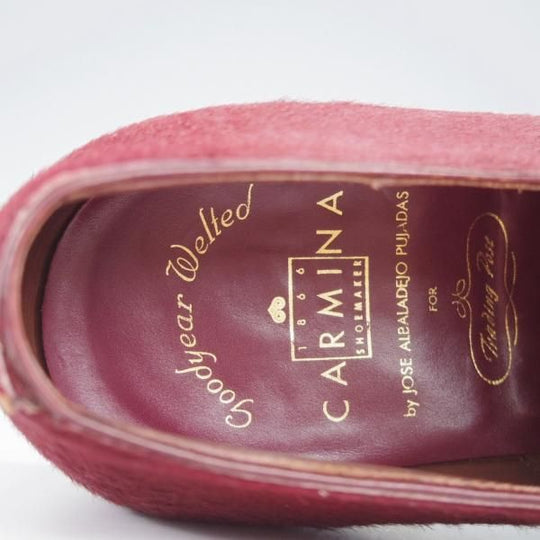 ★(スペイン製)カルミナ UK6.5程度【貴重★ハラコ仕様/トレーディングポスト別注】732/ストレートチップ/Trading Post/CARMINA★j216