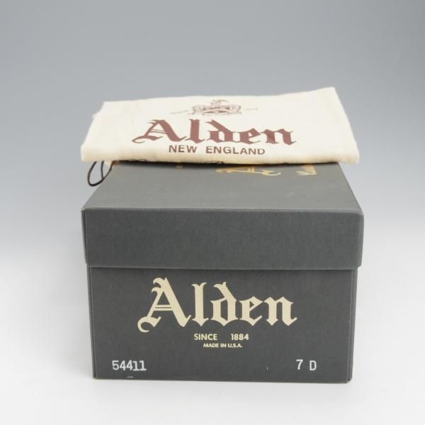 極上★オールデン 7D【定価￥114,400-★モディファイドラスト/Vチップ】54411/カーフ/黒/メンズ/Alden★j217