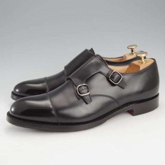 極美品★チャーチ 70G/UK7【定価￥181,500-★デトロイト/DETROIT/ダブルモンク】136ラスト/カーフ/黒/メンズ/Church's★j222