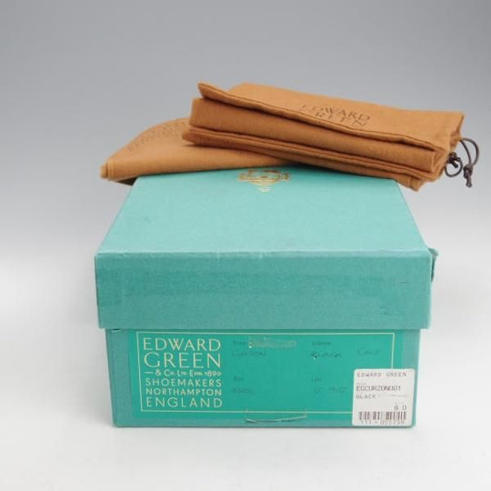 極美品★エドワードグリーン 8E【定価￥179,300-★CURZON/915ラスト】プレーントゥ/カーフ/黒/メンズ/EDWARD GREEN★j223