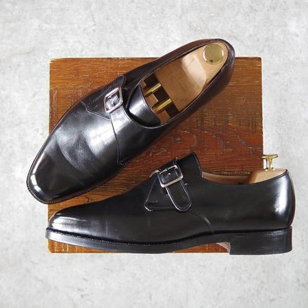 極上★トリッカーズ SIZE 7.5【現行定価10万円以上★モンクストラップ/MAYFAIR】6141/ボックスカーフ/黒/メンズ/Tricker's★j224