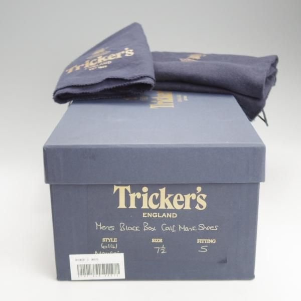 極上★トリッカーズ SIZE 7.5【現行定価10万円以上★モンクストラップ/MAYFAIR】6141/ボックスカーフ/黒/メンズ/Tricker's★j224