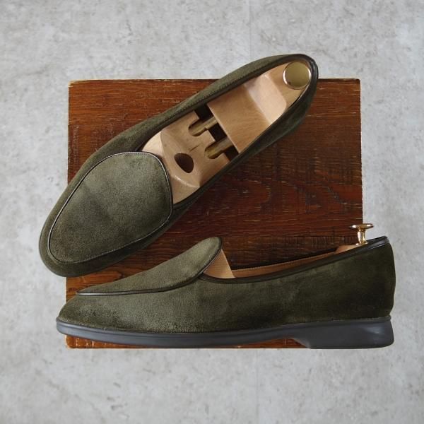 極美品★(英)ボードイン&ランジ SIZE 41【国内モデル定価￥75,900-★ベルジャンシューズ/Sagan Stride】スエード/BAUDOIN&LANGE★j228