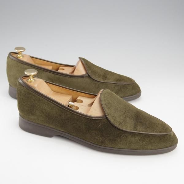 極美品★(英)ボードイン&ランジ SIZE 41【国内モデル定価￥75,900-★ベルジャンシューズ/Sagan Stride】スエード/BAUDOIN&LANGE★j228