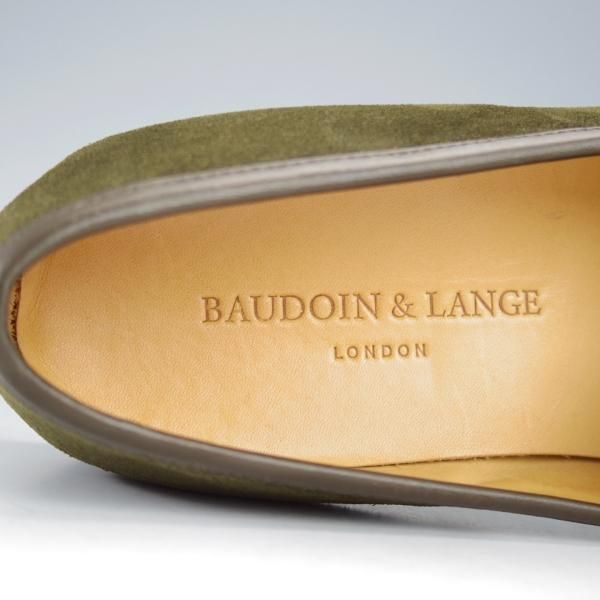 極美品★(英)ボードイン&ランジ SIZE 41【国内モデル定価￥75,900-★ベルジャンシューズ/Sagan Stride】スエード/BAUDOIN&LANGE★j228