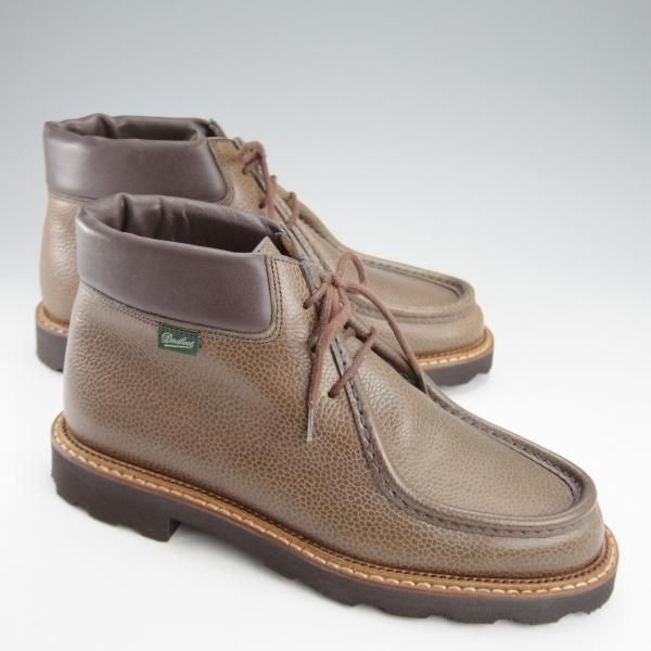 未使用★パラブーツ SIZE 39.5【定価￥77,760-★飾りコバ仕様/MILLY/チロリアンブーツ】ミリー/グレインレザー/灰茶/Paraboot★j229