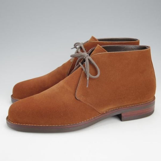 ★三陽山長 SIZE 6.5【定価￥80,300-★ヴェルトショーン製法/長六郎/R2013ラスト】チャッカブーツ/スエード/茶/メンズ/Sanyo Yamacho★j231