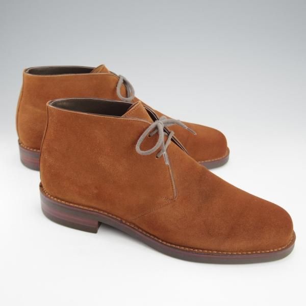 ★三陽山長 SIZE 6.5【定価￥80,300-★ヴェルトショーン製法/長六郎/R2013ラスト】チャッカブーツ/スエード/茶/メンズ/Sanyo Yamacho★j231