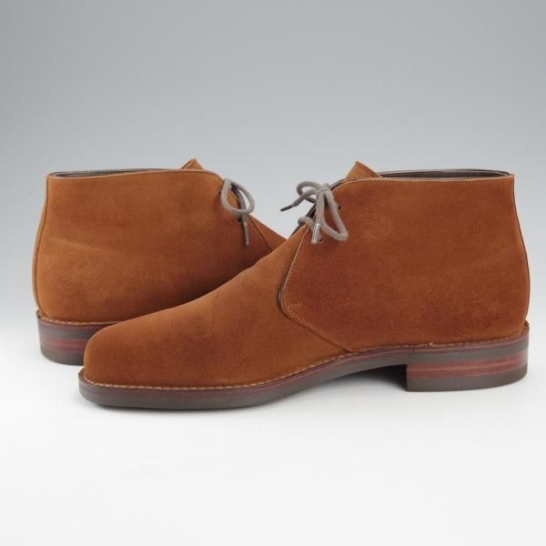 ★三陽山長 SIZE 6.5【定価￥80,300-★ヴェルトショーン製法/長六郎/R2013ラスト】チャッカブーツ/スエード/茶/メンズ/Sanyo Yamacho★j231