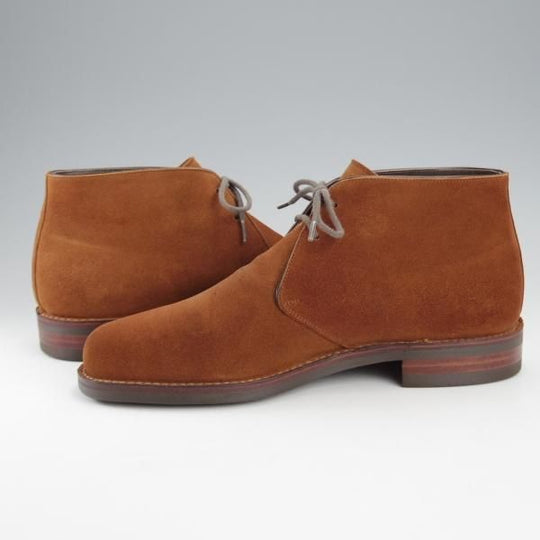 ★三陽山長 SIZE 6.5【定価￥80,300-★ヴェルトショーン製法/長六郎/R2013ラスト】チャッカブーツ/スエード/茶/メンズ/Sanyo Yamacho★j231