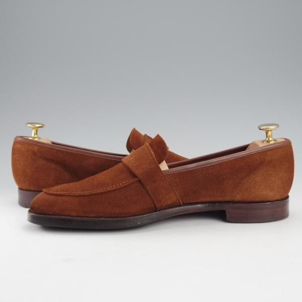 ★クロケット&ジョーンズ 6.5E【定価￥121,000-★(英)ジョージクレバリー別注/OWEN】306ラスト/ローファー/スエード/茶/Crockett&Jones★j232