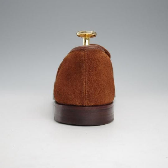 ★クロケット&ジョーンズ 6.5E【定価￥121,000-★(英)ジョージクレバリー別注/OWEN】306ラスト/ローファー/スエード/茶/Crockett&Jones★j232