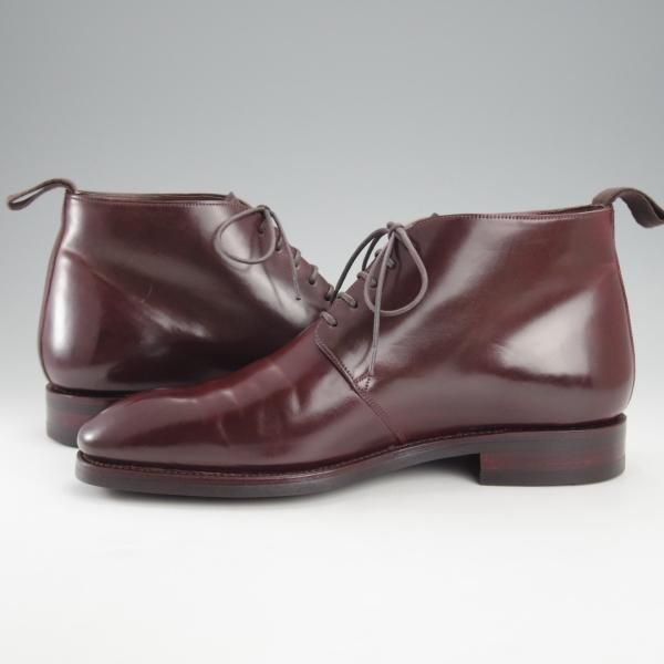 美品★(スペイン製)カルミナ SIZE 7【定価￥121,000-★コードバン仕様/チャッカブーツ/905】SIMPSONラスト/赤茶/メンズ/CARMINA★j236