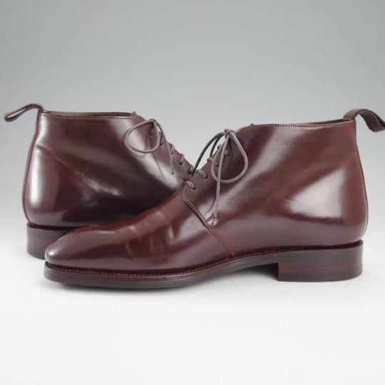 美品★(スペイン製)カルミナ SIZE 7【定価￥121,000-★コードバン仕様/チャッカブーツ/905】SIMPSONラスト/赤茶/メンズ/CARMINA★j236