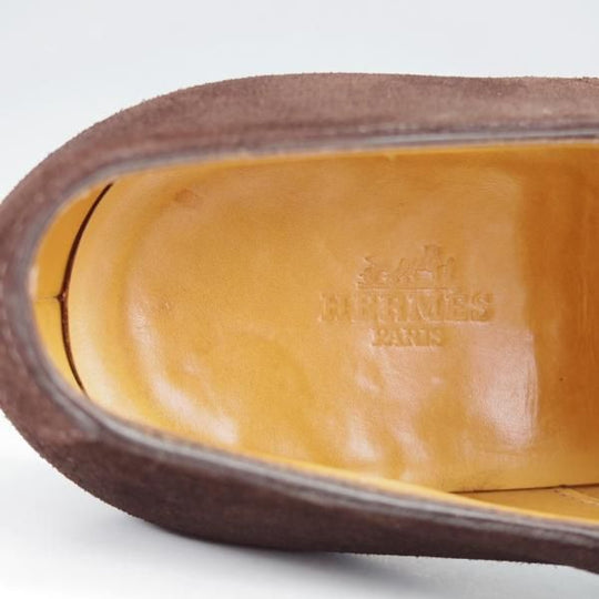 極上★ジョンロブ SIZE 40.5/UK6.5程度【貴重★エルメス別注/HERMES】JUD/H103ラスト/ストレートチップ/スエード/濃茶/JOHN LOBB★j237