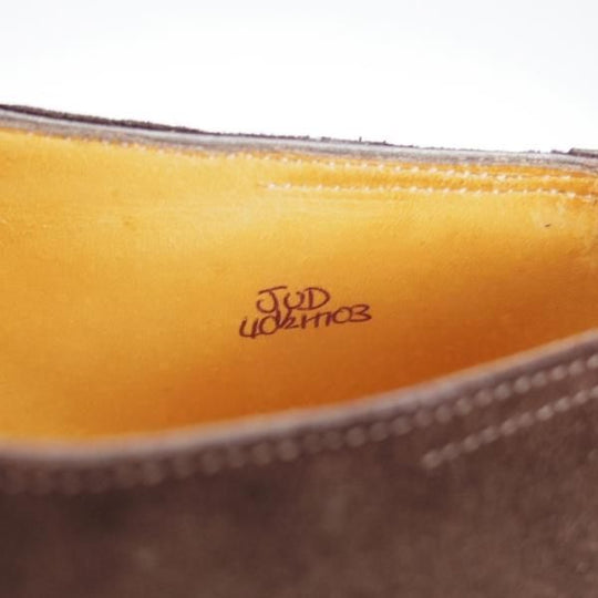 極上★ジョンロブ SIZE 40.5/UK6.5程度【貴重★エルメス別注/HERMES】JUD/H103ラスト/ストレートチップ/スエード/濃茶/JOHN LOBB★j237