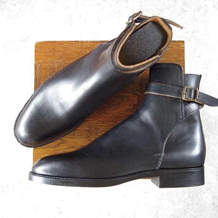 未使用★(英)シュナイダーブーツ SIZE 7.5【定価￥176,000-★ユニオンワークス別注/20周年記念】ジョッパーブーツ/黒/SCHNIEDER BOOTS★j238