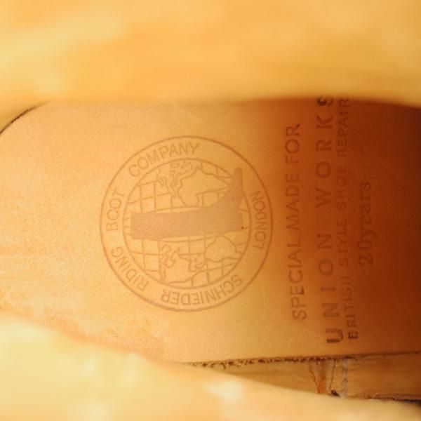 未使用★(英)シュナイダーブーツ SIZE 7.5【定価￥176,000-★ユニオンワークス別注/20周年記念】ジョッパーブーツ/黒/SCHNIEDER BOOTS★j238