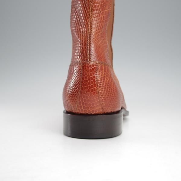 美品★(スペイン製)CARMINA/カルミナ SIZE 6.5【高額★リザード革/トレーディングポスト別注/サイドゴアブーツ】茶/Trading Post★j240