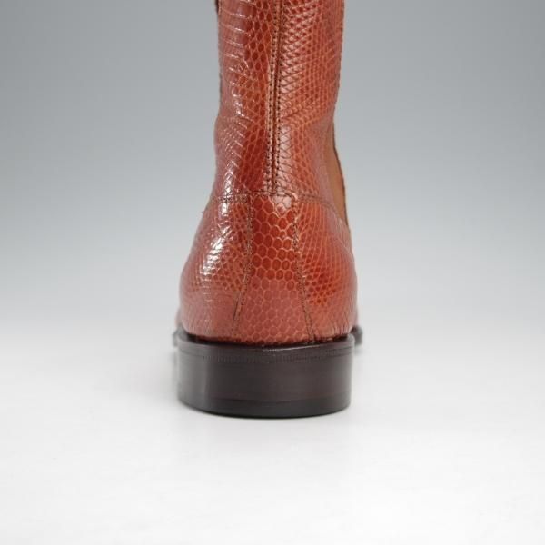 美品★(スペイン製)CARMINA/カルミナ SIZE 6.5【高額★リザード革/トレーディングポスト別注/サイドゴアブーツ】茶/Trading Post★j240