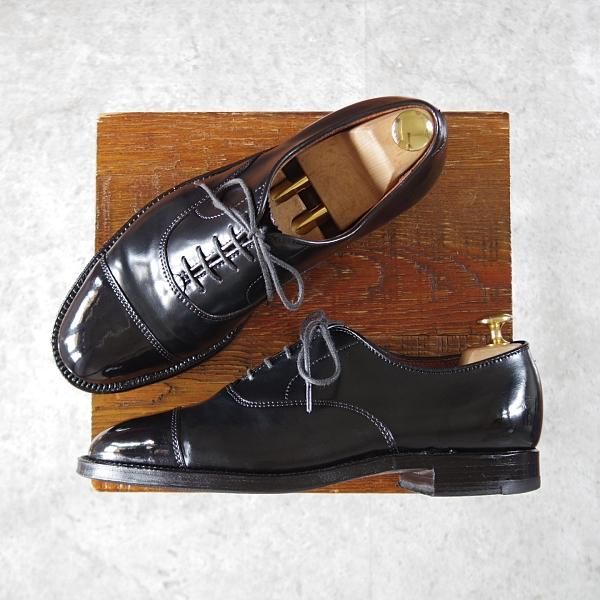 極美品★オールデン 6.5D【現行定価17万円程度★コードバン仕様/ハンプトンラスト】9071/ストレートチップ/黒/メンズ/Alden★j251