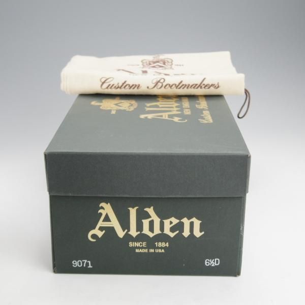 極美品★オールデン 6.5D【現行定価17万円程度★コードバン仕様/ハンプトンラスト】9071/ストレートチップ/黒/メンズ/Alden★j251