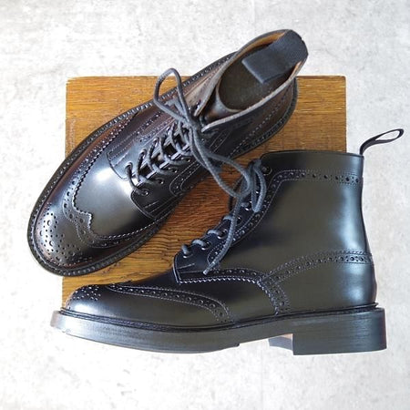 未使用★トリッカーズ SIZE 6.5【定価￥132,000-★STOW/ストウ/5634】カントリーブーツ/ボックスカーフ/黒/メンズ/Tricker's★j275