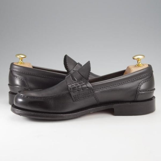 極美品★チャーチ 55F/UK5.5【定価￥157,300-★コインローファー/Pembrey】126ラスト/ビーフロール/プレステージカーフ/黒/Church's★j277