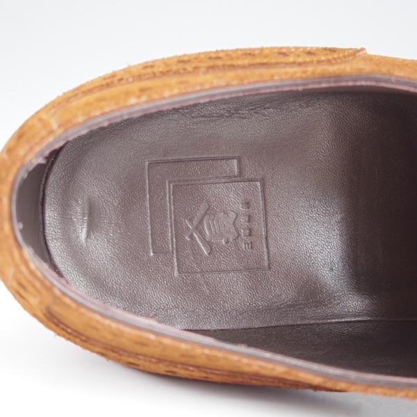 極美品★三陽山長 SIZE 6.5【モデル定価￥73,440-★琴四郎/R2010ラスト】セミブローグ/スエード/茶/KINSHIRO/SanyoYamacho★j278