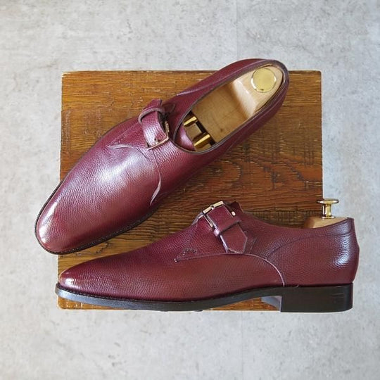 極上★(HM)ギルド・オブ・クラフツ US7C【税込上代￥165,000-★Runtis/ハンドソーンウェルテッド製法】モンクストラップ/赤茶★j281