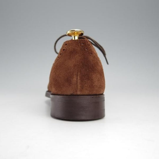 極美品★(英)BARKER/バーカー 6F【定価￥49,500-★ダイナイトソール仕様/4303FW11】セミブローグ/スエード/濃茶/メンズ★j282