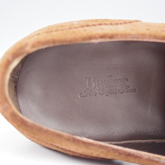 極美品★(英)BARKER/バーカー 6F【定価￥49,500-★ダイナイトソール仕様/4303FW11】セミブローグ/スエード/濃茶/メンズ★j282
