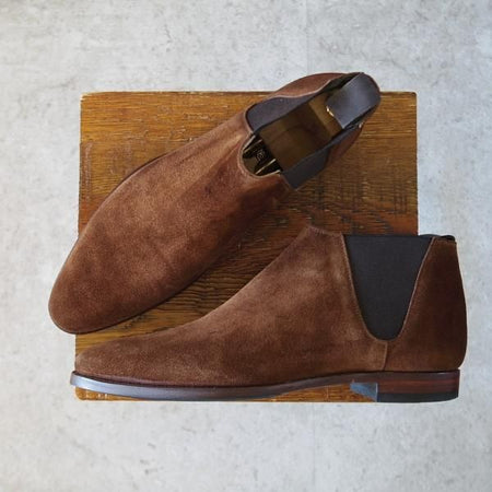 極上★クロケット&ジョーンズ 6.5E【★トレーディングポスト別注/CRANFORD】360ラスト/サイドゴアブーツ/濃茶/Crockett&Jones★j284