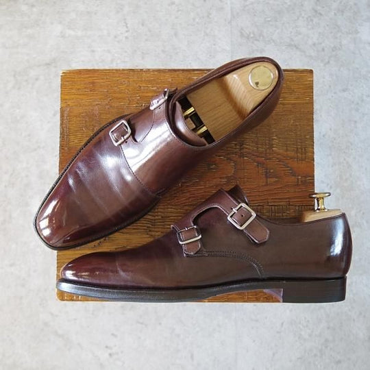 極上★クロケット&ジョーンズ 6.5D【ハンドグレードライン★SEYMOUR/337ラスト】ダブルモンク/カーフ/濃茶/Crockett&Jones★j285