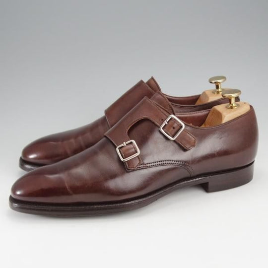 極上★クロケット&ジョーンズ 6.5D【ハンドグレードライン★SEYMOUR/337ラスト】ダブルモンク/カーフ/濃茶/Crockett&Jones★j285