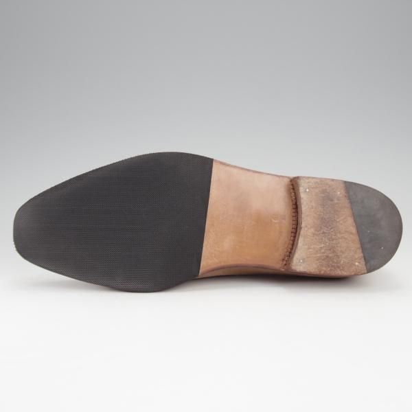 極美品★(伊)エンツォ・ボナフェ SIZE 6【定価10万円程度★BEAMS別注/リボンローファー】スエード/薄茶/ビームス/Enzo Bonafe★j290