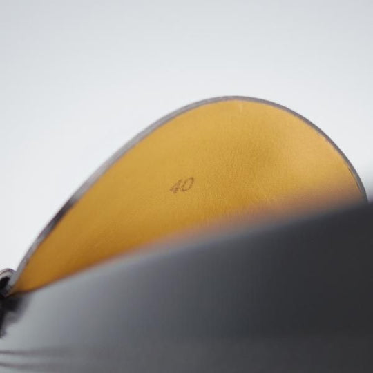 極美品★(伊製)HERMES/エルメス SIZE 40【★ローファー/黒】ポリッシュレザー/メンズ★j291