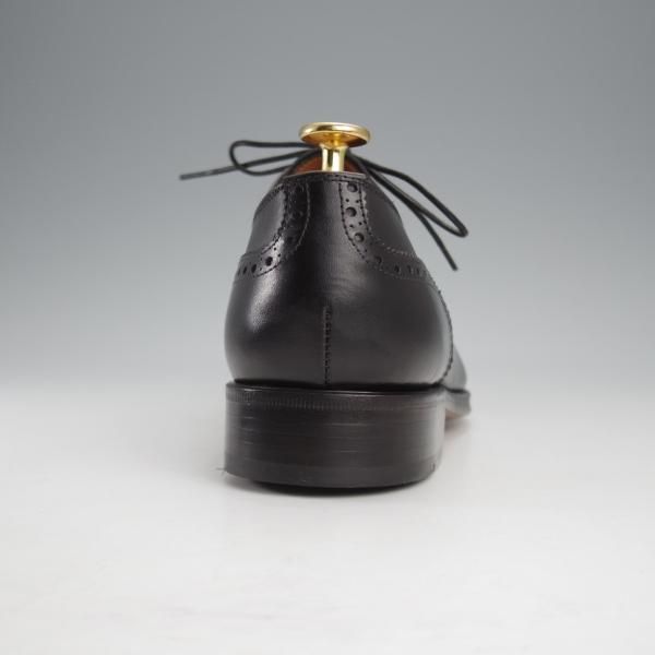 未使用★(スペイン製)YANKO/ヤンコ SIZE 7.5【★グッドイヤーウェルテッド製法/セミブローグ】14468/カーフ/黒/メンズ★j292