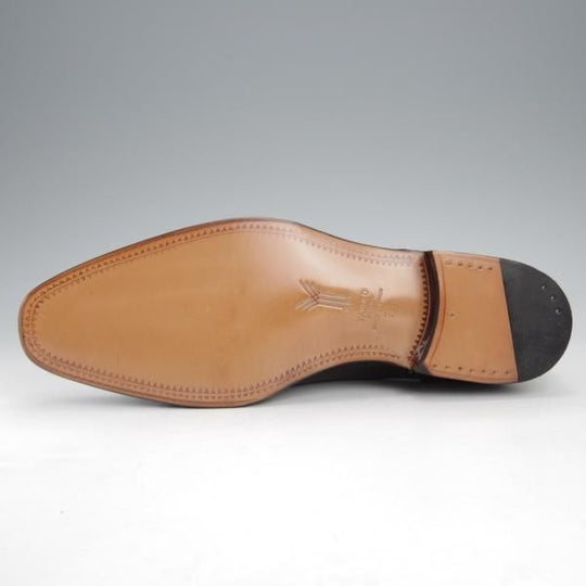 未使用★(スペイン製)YANKO/ヤンコ SIZE 7.5【★グッドイヤーウェルテッド製法/セミブローグ】14468/カーフ/黒/メンズ★j292