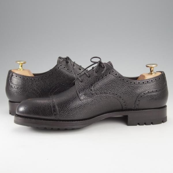 【12月スーパーSALE 15％OFF】 YANKO/ヤンコ 高級中古 | 7.5【パンチドキャップトゥ/黒】 SIZE 靴
