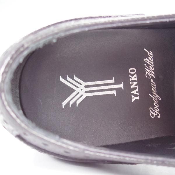未使用★(スペイン製)YANKO/ヤンコ SIZE 7.5【定価￥57,240-★グッドイヤーウェルテッド製法/パンチドキャップトゥ】14756/黒★j293
