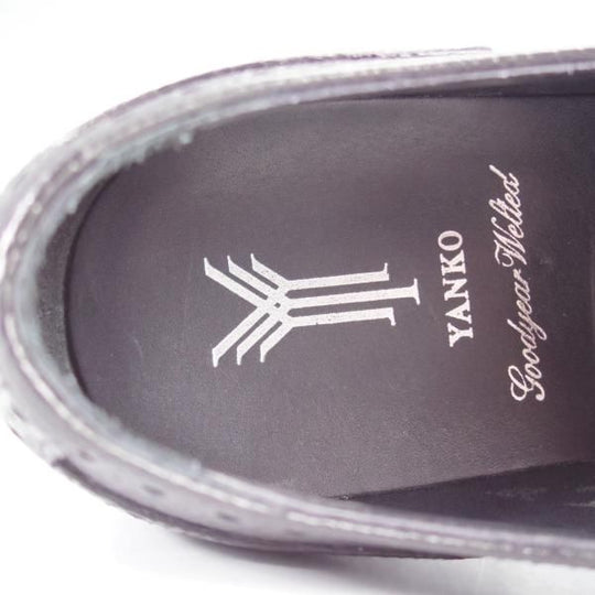 未使用★(スペイン製)YANKO/ヤンコ SIZE 7.5【定価￥57,240-★グッドイヤーウェルテッド製法/パンチドキャップトゥ】14756/黒★j293
