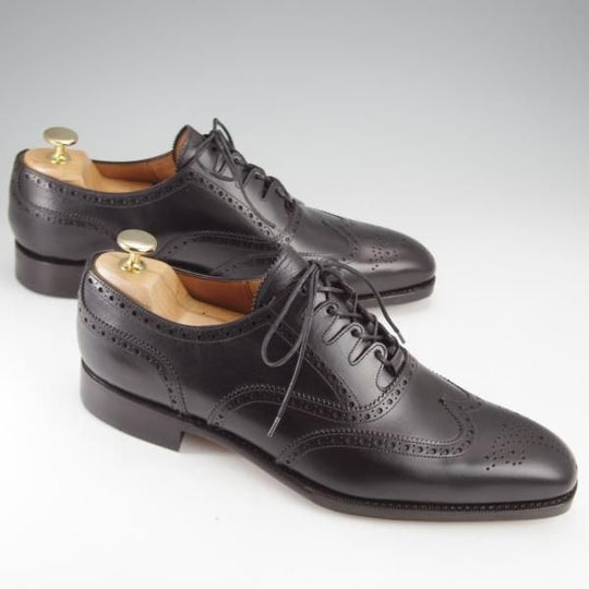 未使用★(スペイン製)YANKO/ヤンコ SIZE 7.5【★グッドイヤーウェルテッド製法/ギリーシューズ】14618/フルブローグ/カーフ/黒★j294