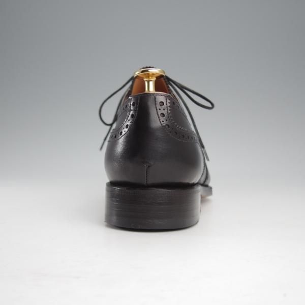 未使用★(スペイン製)YANKO/ヤンコ SIZE 7.5【★グッドイヤーウェルテッド製法/ギリーシューズ】14618/フルブローグ/カーフ/黒★j294