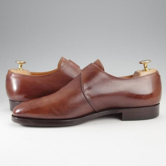 ★クロケット&ジョーンズ 6.5E【★モンクストラップ/PORTSMOUTH】318ラスト/カーフ/茶/メンズ/Crockett&Jones★j296