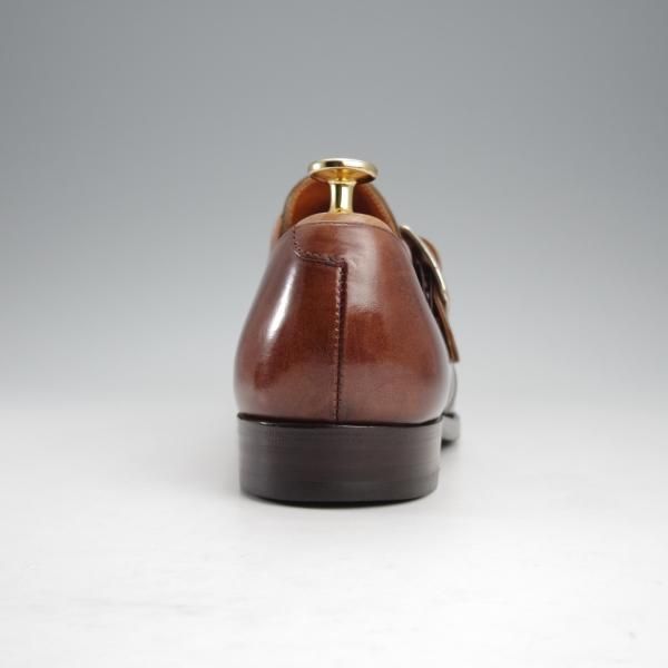 ★クロケット&ジョーンズ 6.5E【★モンクストラップ/PORTSMOUTH】318ラスト/カーフ/茶/メンズ/Crockett&Jones★j296