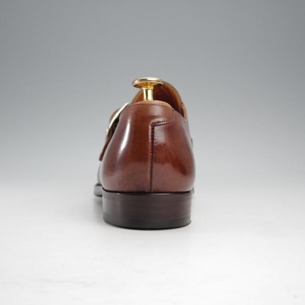 ★クロケット&ジョーンズ 6.5E【★モンクストラップ/PORTSMOUTH】318ラスト/カーフ/茶/メンズ/Crockett&Jones★j296