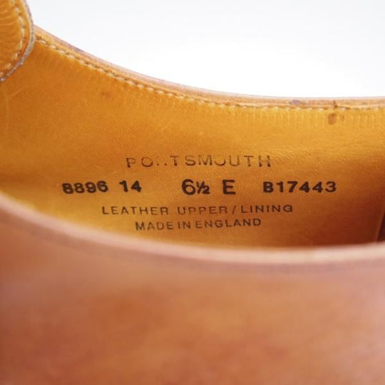 ★クロケット&ジョーンズ 6.5E【★モンクストラップ/PORTSMOUTH】318ラスト/カーフ/茶/メンズ/Crockett&Jones★j296