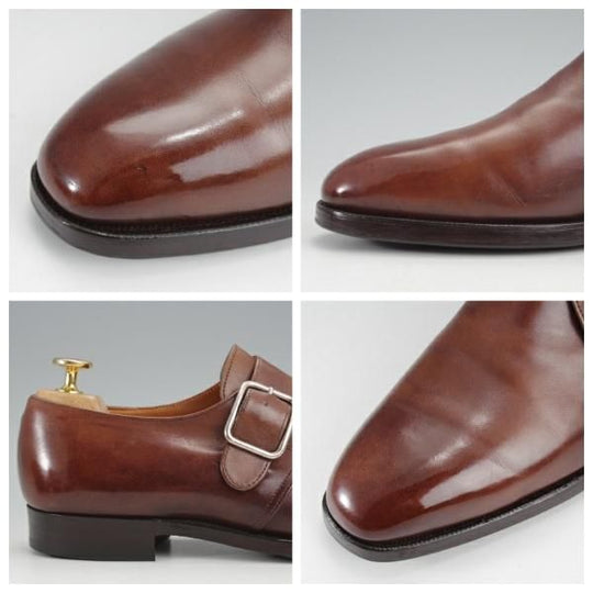 ★クロケット&ジョーンズ 6.5E【★モンクストラップ/PORTSMOUTH】318ラスト/カーフ/茶/メンズ/Crockett&Jones★j296