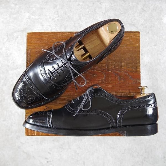 極上★オールデン 8D【コードバン仕様★(ハワイ)Leather Soul別注/5165】セミブローグ/プラザラスト/黒/レザーソウル/Alden★j297